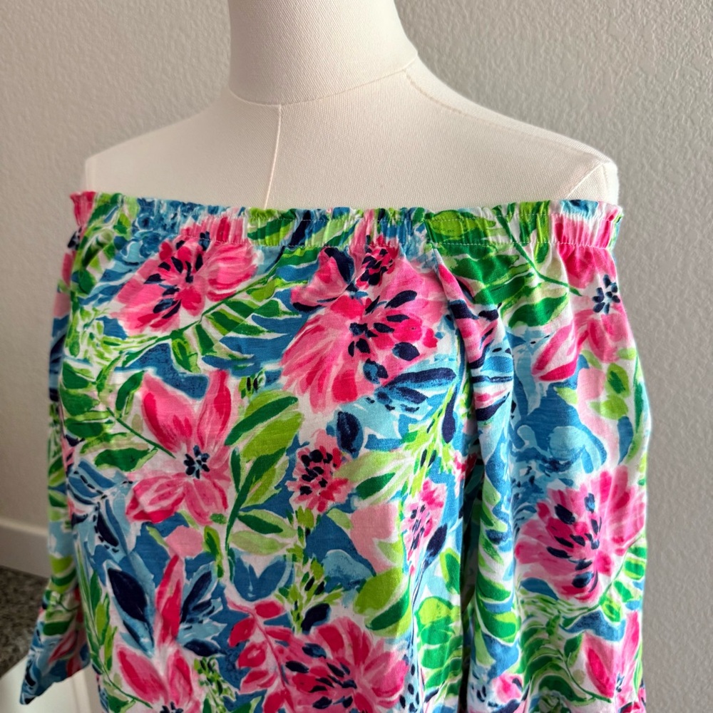 Tropical Off-Shoulder Dress 👗🏝️ - Picture 14 of 17
